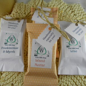 Goat Milk Soap Samples: 6 Mini Handmade Soaps, Assorted Colors