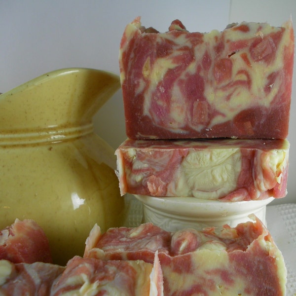 Cranberry Pomegranate Goat Milk Soap Honey Natural Organic Homemade Handmade