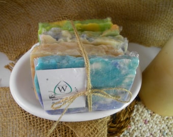 5 Assorted Odds and Ends Sampler Package Handmade Natural Organic Goat Milk Soap