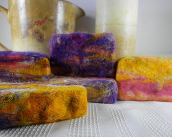 The Best Felted Goat Milk Bar Soap Artisan Natural, Handmade, Gift, Exfoliate, Skin Radiance