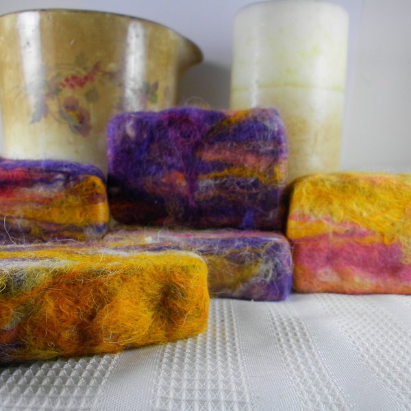 The Best Felted Goat Milk Bar Soap Artisan Natural, Handmade, Gift, Exfoliate, Skin Radiance