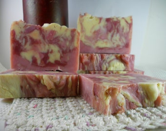 Raspberry Goat Milk Soap Shea Butter Natural Organic Homemade Handmade