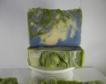 Cucumber Mint Natural Goat Milk Soap Honey Organic Homemade Handmade