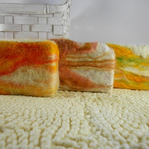 Felted Goat Milk Soap Bar Handmade Exfoliating Artisan Soap Self Care