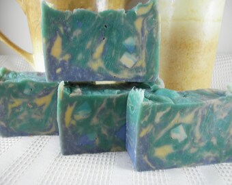 Sea Salt Shea, Cocoa Butter Organic Goat Milk Soap Homemade Handmade