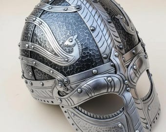 Viking Helmet with Dragon Hand Forged Medieval Norse Armor Nordic Warrior Battle Helm Historical Reenactment Cosplay Helmet LARP Gift Theme