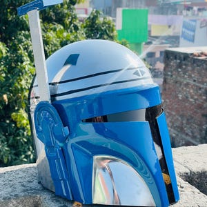 Mandalorian Jango Fett Helmet Cosplay Prop Custom Wearable Bounty Hunter Armor Replica Star Wars Collectible Display Christmas gift For him image 2