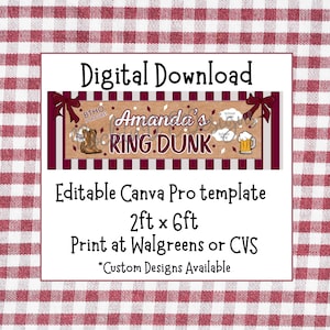 Editable Texas A&M Ring Dunk Banner | Aggie Canva Template (Digital Download)