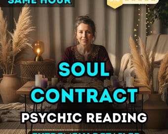 Karmic Soul Contract Psychic Reading, Past Life Tarot Reading, Medium Reading, Love & Future Insights, Same Hour Spiritual Reading