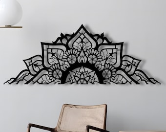 Arte mural de metal Mandala para dormitorio