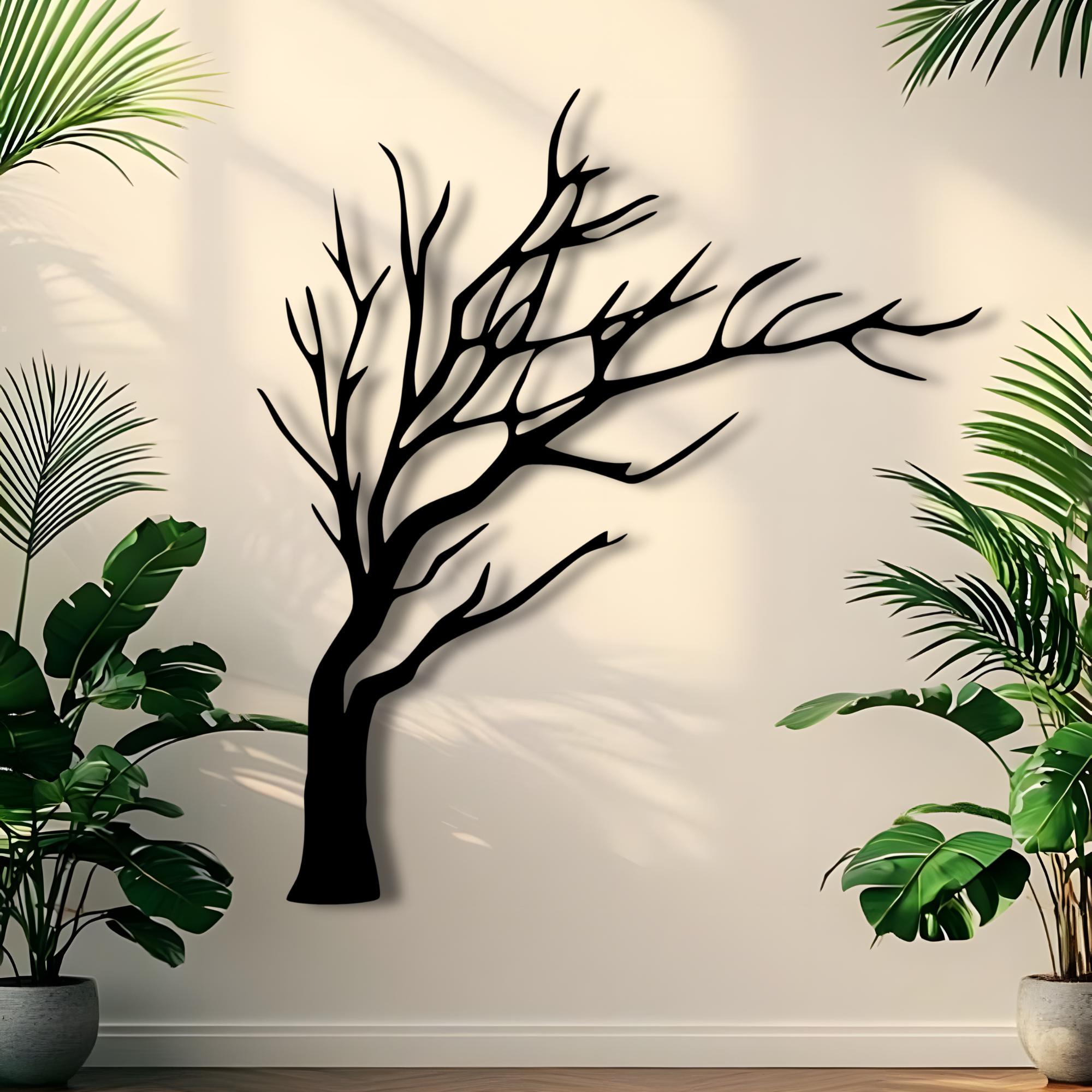 Branch Metal Wall Art, Large Tree Home Decor, Modern Wall Sign - Etsy