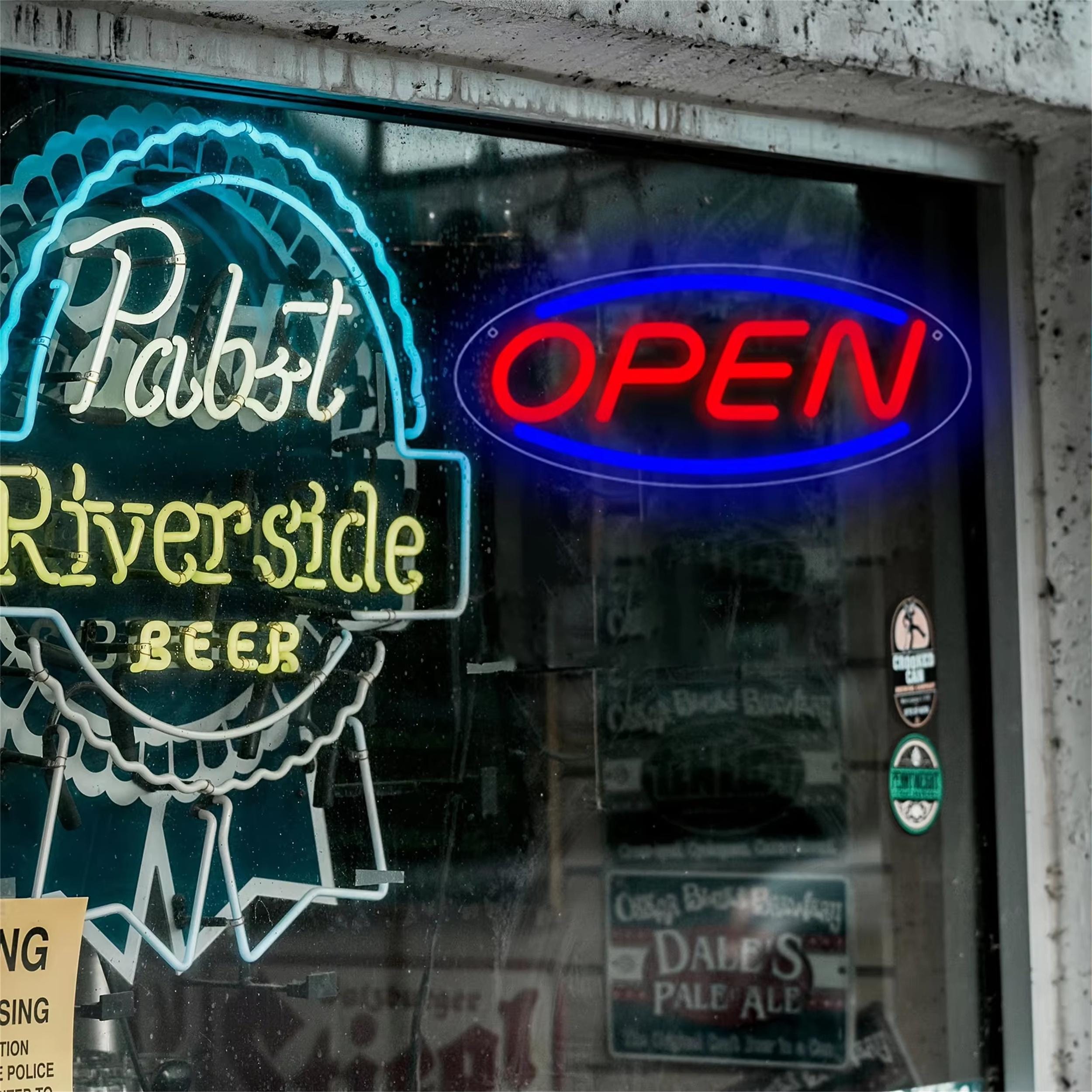 LED Open Neon Sign, Modern Open Sign, Open Light up Sign, Battery ...