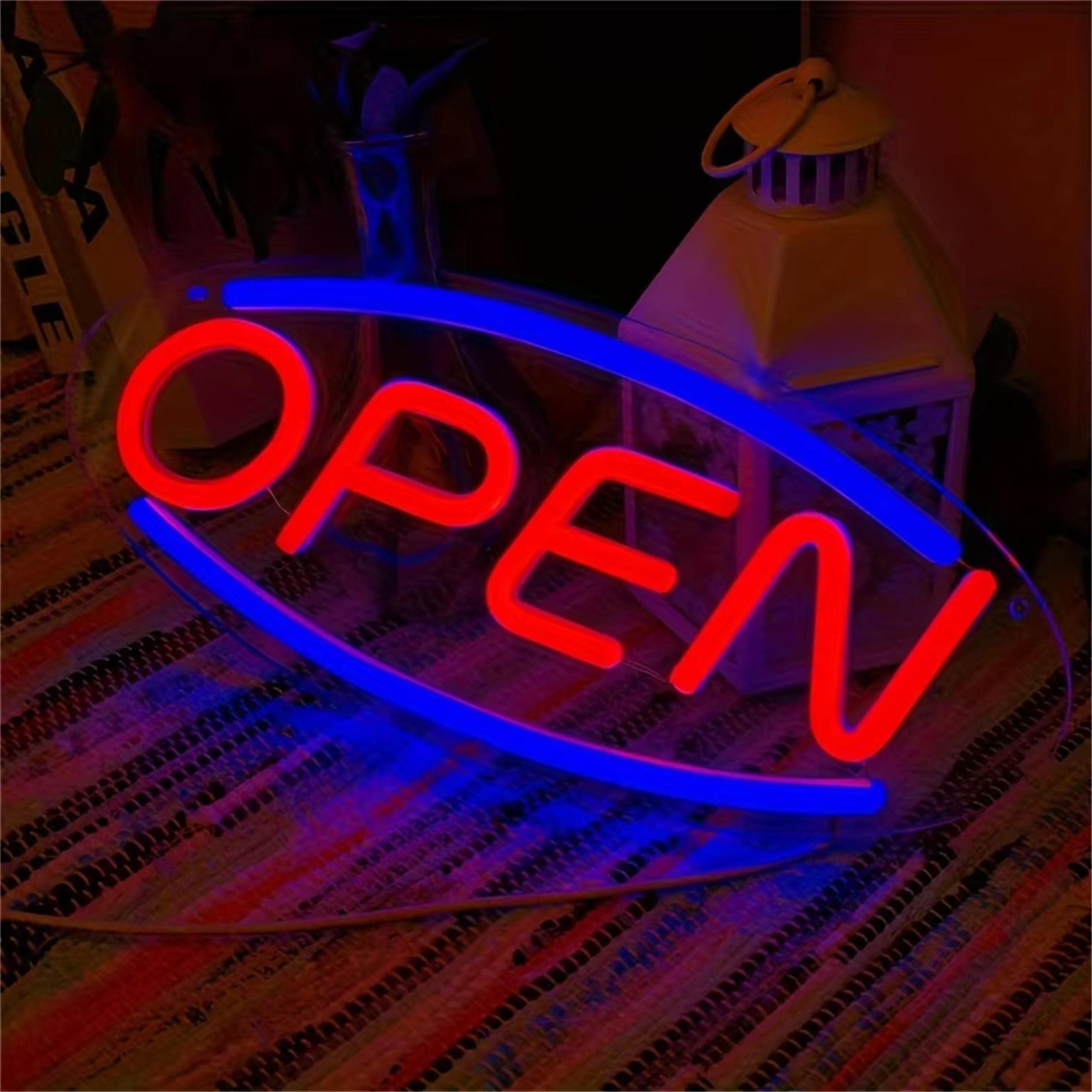 LED Open Neon Sign, Modern Open Sign, Open Light up Sign, Battery ...