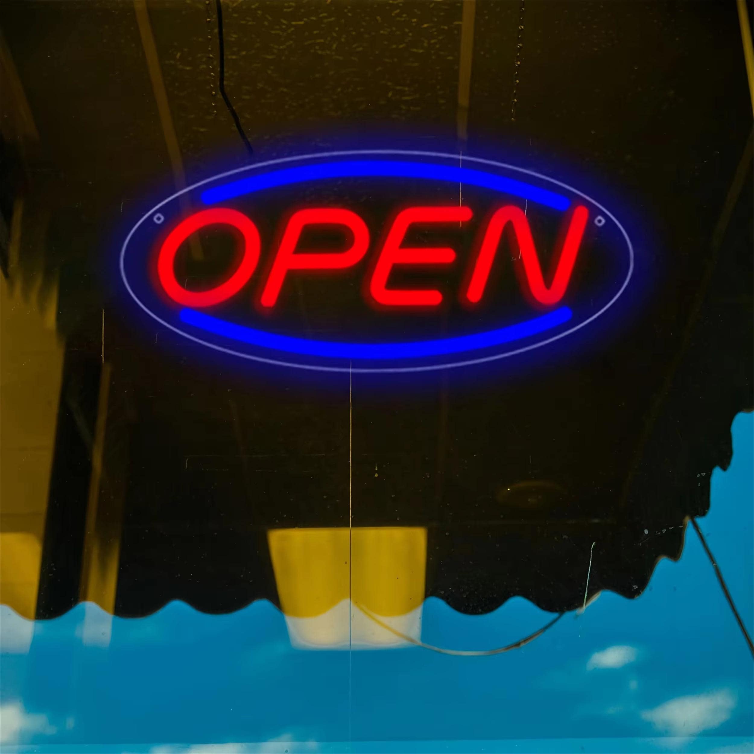 LED Open Neon Sign, Modern Open Sign, Open Light up Sign, Battery ...