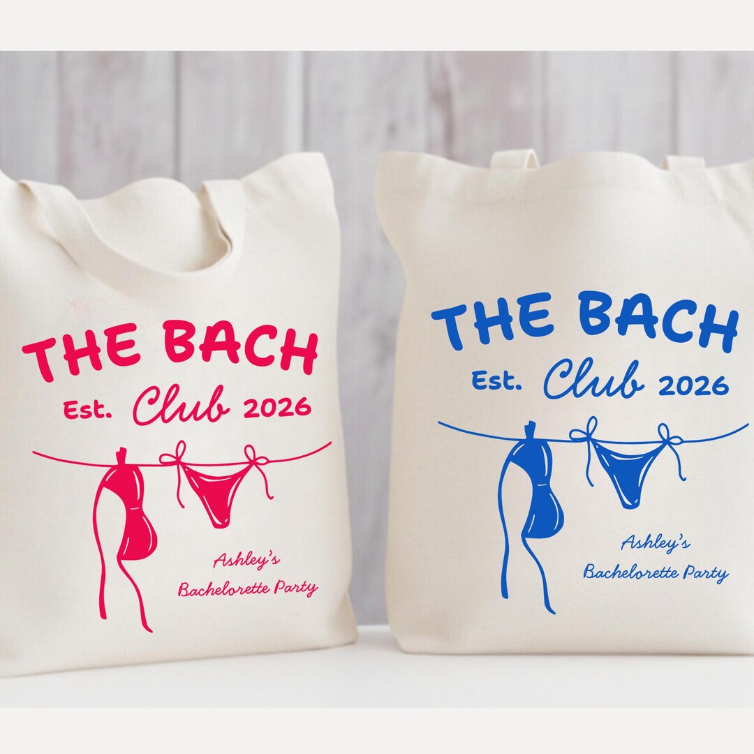 Custom Bachelorette Tote Bag – the Bach Club South Beach With Hand ...