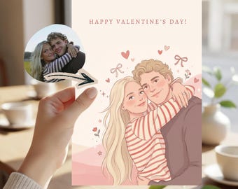 Personalized Valentine Greeting Card | Romantic Card | Custom Couple Card | Gift for Her | Gift for Him