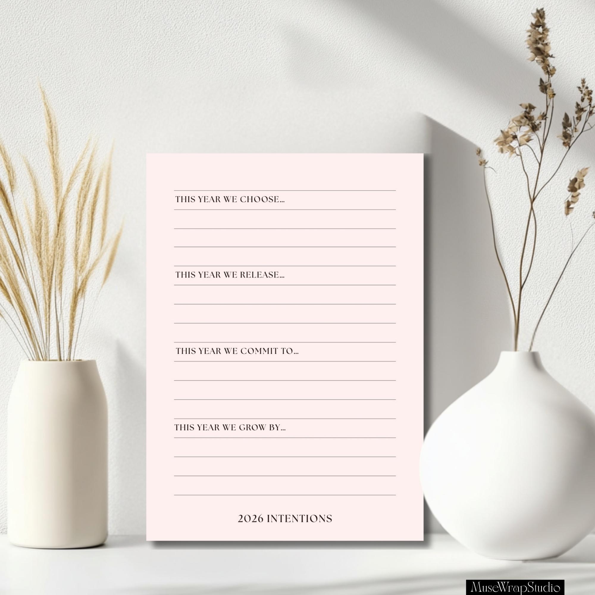 2026 Couples Vision Board Printable New Year Relationship Goals