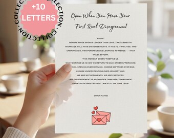 Open When Letters for Newlyweds | First Year of Marriage Gift | Wedding Gift for Couple | Open When Husband and Wife | Anniversary Printable