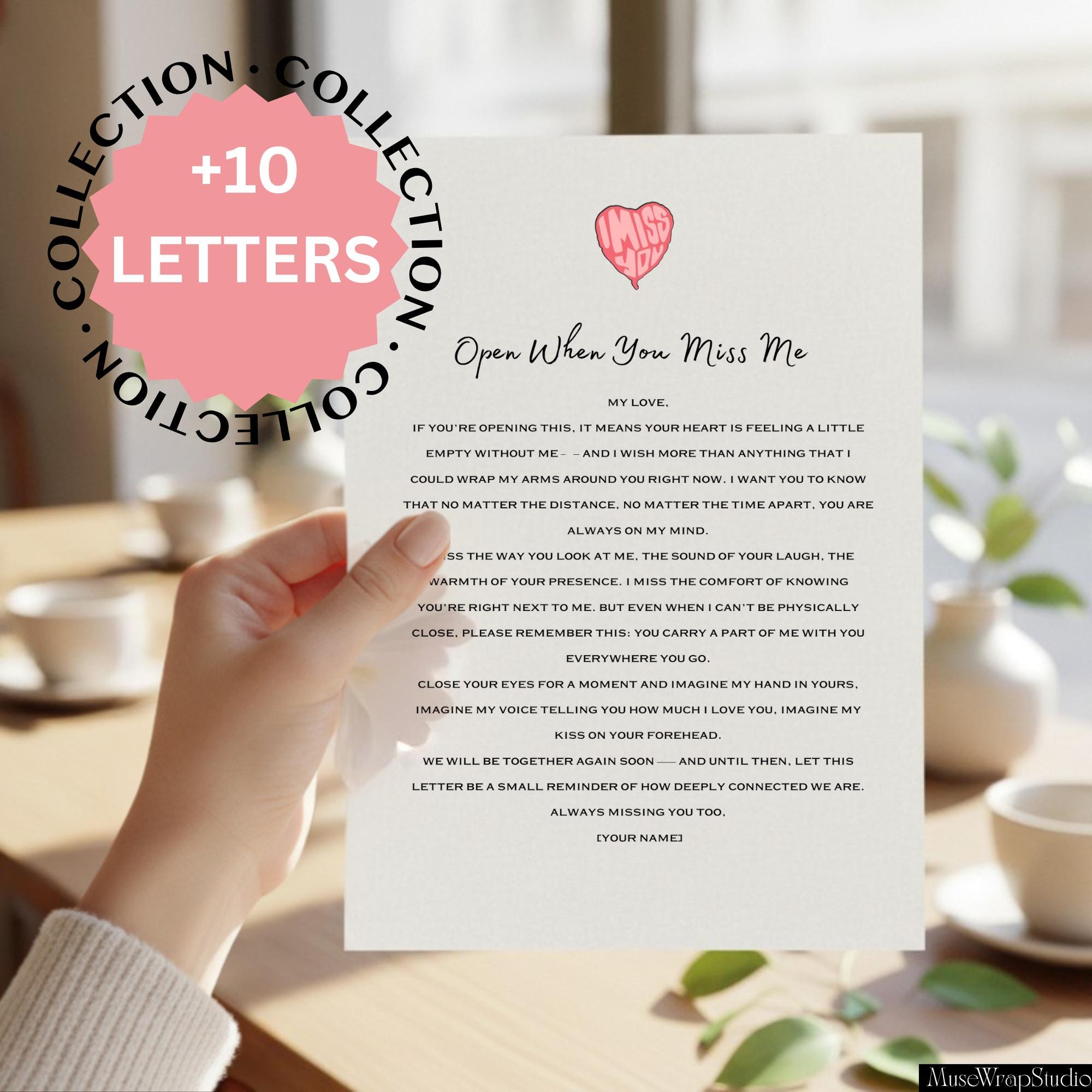 Read This When Open When Letters Printable Bundle | 10 Romantic Letters Gift for Him ...