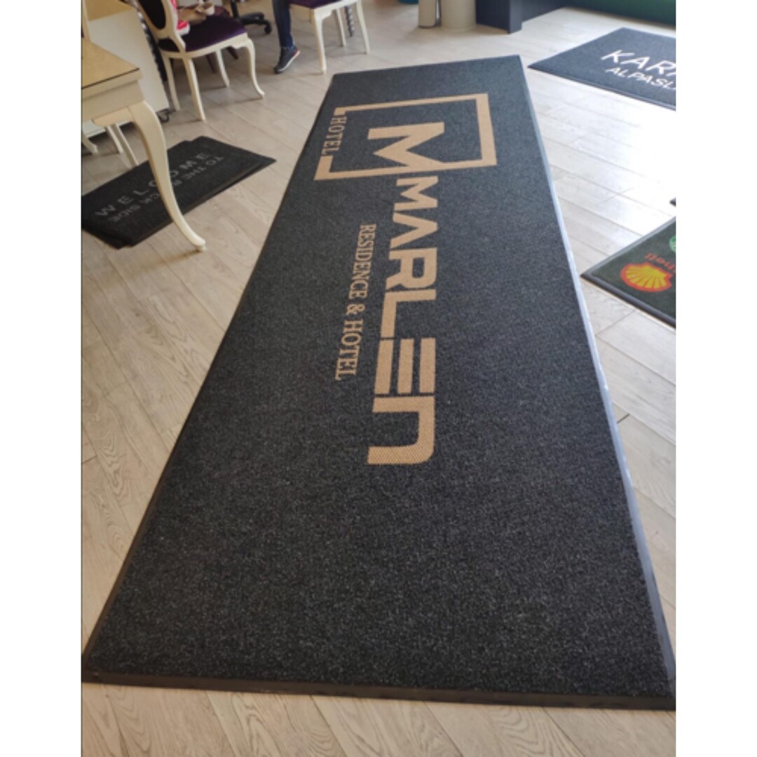 Branded Rug Custom Logo Floor Runner, Personalized Business Entrance Rug, Branded ...