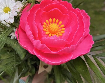 Dansende vlinderpioen incl. commerciële licentie | STL 3MF-bestand 3D-printer | Tuinbloem zonder steunen | 8 mm 10 mm houten stokje