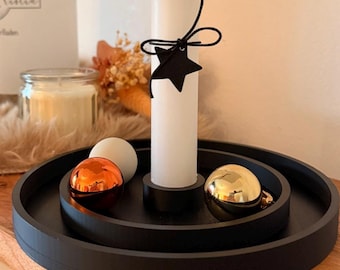 Modern candle holder STL & 3MF | 3D printing file | Minimalist decoration | Candle holder | Digital download | Advent | Christmas | DIY