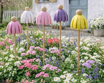 Blume „Sunny“ inkl. gewerblicher Lizenz 2-tlg| 3D Druck Datei | Gartenstecker STL & 3MF | Blumenstecker für Garten + Blumentopf | Gartendeko