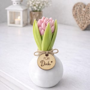 Archivo de impresión 3D de flor de jacinto | Descarga digital STL + 3MF | Decoración de primavera y Pascua | Decoración boho escandinava | Jarrón con bulbos imagen 2
