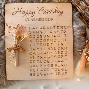 Birthday Puzzle SVG | Happy Birthday Wood Engraving Template | Birthday Gift | Laser File DXF SVG | Engraving Plotter File | DIY Wooden Sign
