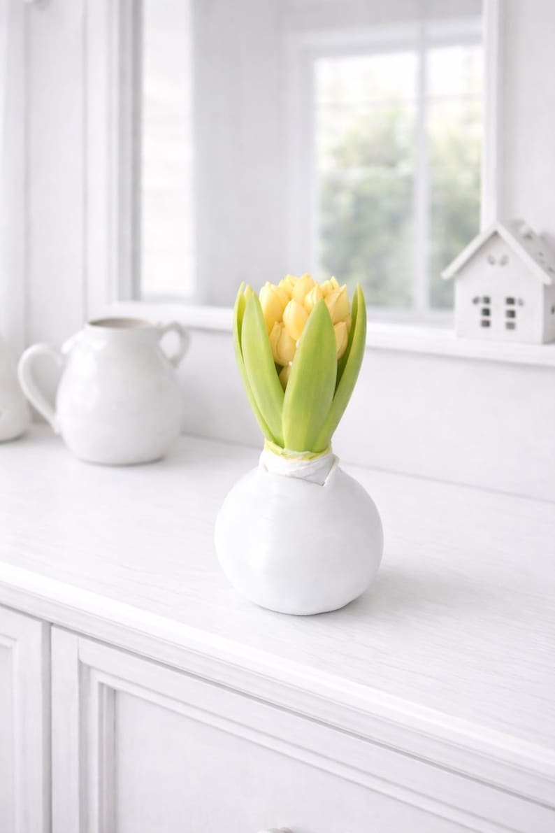 Archivo de impresión 3D de flor de jacinto | Descarga digital STL + 3MF | Decoración de primavera y Pascua | Decoración boho escandinava | Jarrón con bulbos imagen 5