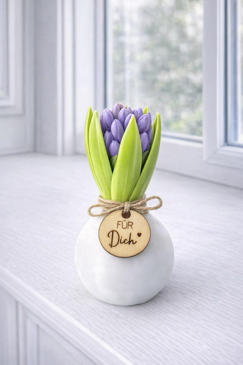 Archivo de impresión 3D de flor de jacinto | Descarga digital STL + 3MF | Decoración de primavera y Pascua | Decoración boho escandinava | Jarrón con bulbos imagen 6