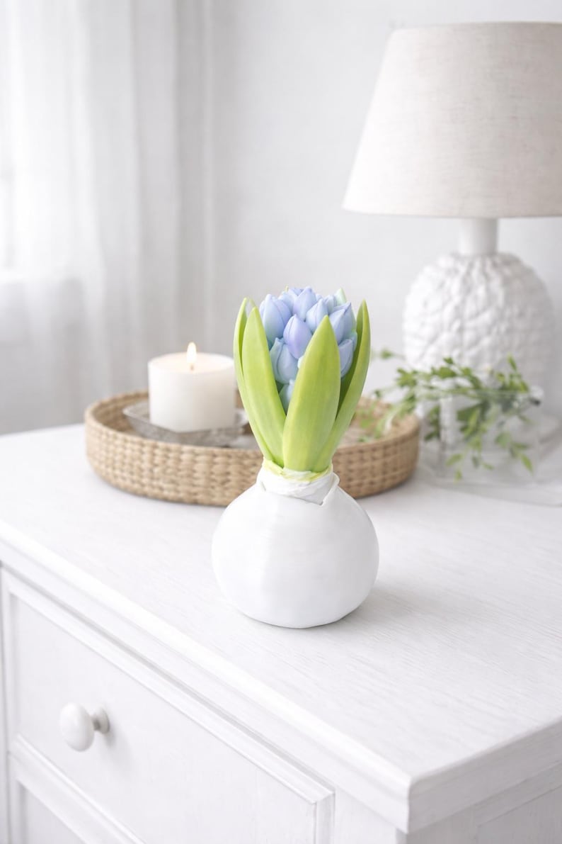Archivo de impresión 3D de flor de jacinto | Descarga digital STL + 3MF | Decoración de primavera y Pascua | Decoración boho escandinava | Jarrón con bulbos imagen 4