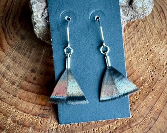 wild turkey feather earrings | handmade in the Pacific Northwest | lightweight & hypoallergenic