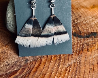 wild turkey feather earrings | handmade | real feathers | lightweight & hypoallergenic