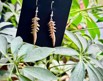 fern earrings | handmade | real ferns preserved in resin | Pacific Northwest | hypoallergenic | lightweight