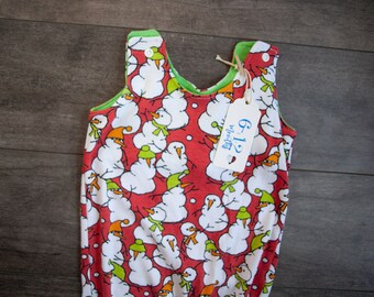 Boys 6-12M infant Snowman Romper **READY TO SHIP**