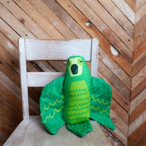 Parrot Jungle Stuffy PLUSH sewn toy fabric handmade **RTS**