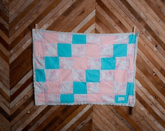 Infant Peppa Pig Stars Blanket Quilt Patchwork Minky RTS