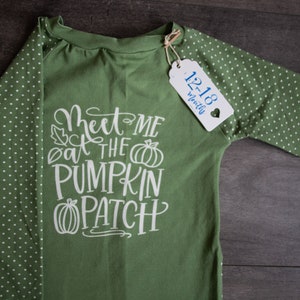 Vestido de béisbol con parche de calabaza para niñas de 12 a 18 meses **LISTO PARA ENVIAR**