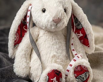 Hand-Customized Collegiate Keepsake Bunny - The University of Alabama