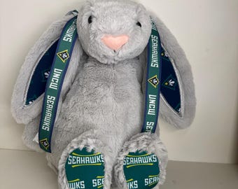 Hand-Customized Collegiate Keepsake Bunny UNCW