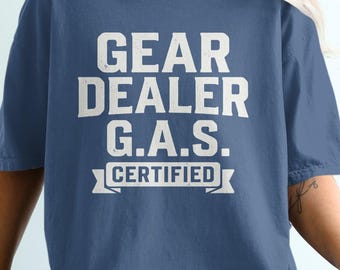Gear Dealer Ribbon, Funny Musician Shirt, Synth Player Gift For Women, Music Producer Tee For Men, Retro Comfort Colors T-Shirt