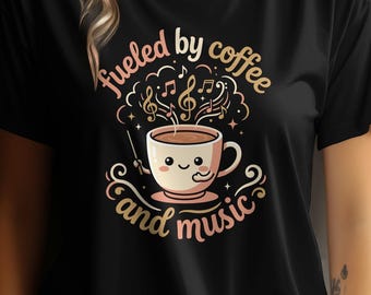 Music Teacher Shirt, Funny Coffee Conductor Tee, Band Director Gift for Her, Choir Teacher T-Shirt, Music Teacher Appreciation Gift