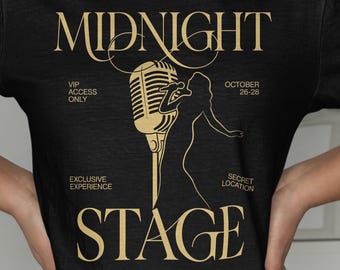 Midnight Stage Singer, Music Festival Shirt, Concert Birthday Gift For Women and Men, Vintage Band Tee, Retro Live Music T-Shirt