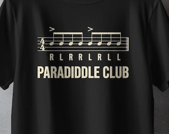 Paradiddle Club, Drummer Shirt, Gift for Men, Musician Tee, Percussionist T-Shirt for Women, Vintage Drumming Gift, Comfort Colors