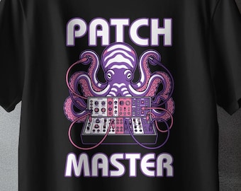 Octopus Patch Master, Eurorack Modular Synth Shirt, Gift for Electronic Musician, Men and Women Tee, Retro Comfort Colors T-shirt