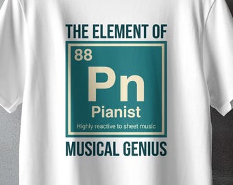 Pianist Element Tee, Funny Piano Player Shirt, Musician Birthday Gift, For Men Or Women, Retro Comfort Colors T-Shirt