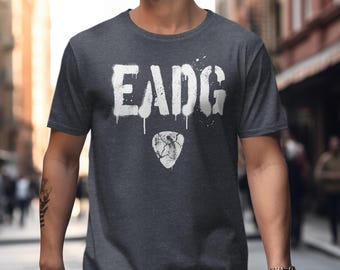 Bass Guitar T-Shirt, EADG Tuning, Grunge Punk Rock Tee