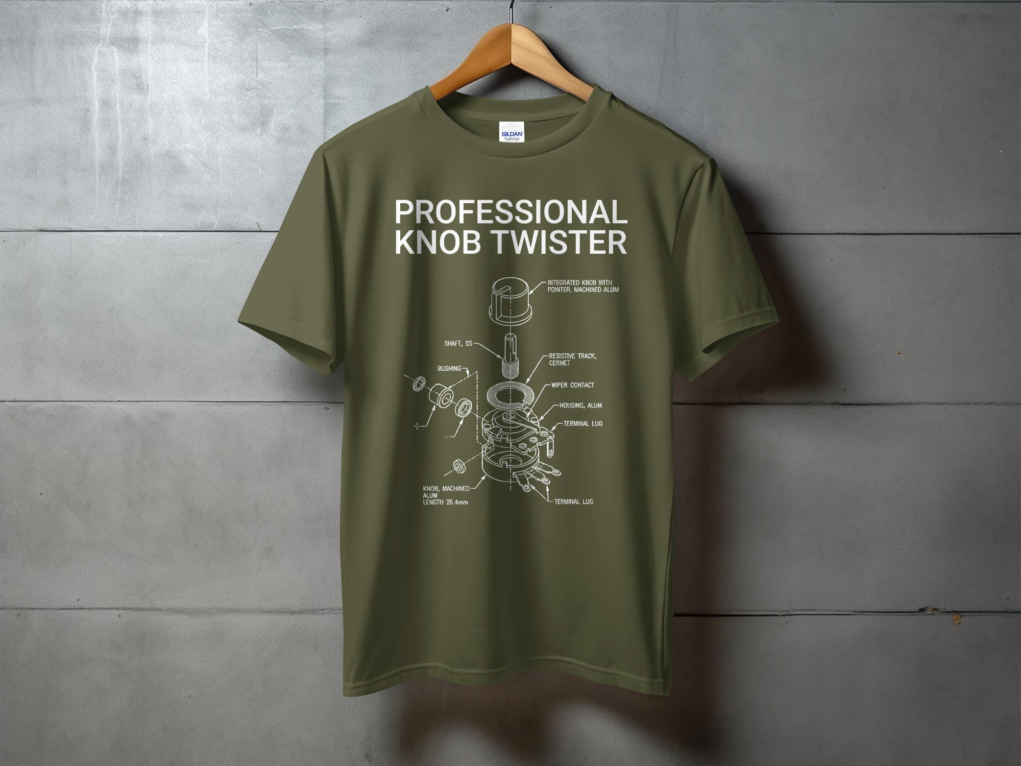 Professional Knob Twister T-shirt, Audio Engineer Music Producer