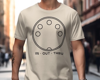 MIDI Connector Graphic Tee, Music Producer Shirt, Minimalist Synth Gift